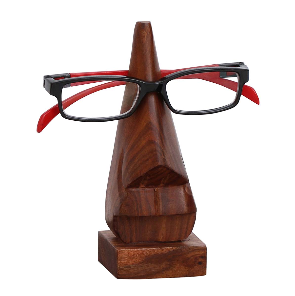 Wholesale Bulk Buy Handmade 6” Wooden Spectacle Holder/Display Stand in Quirky Nose Shape